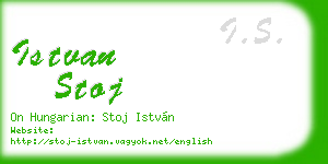 istvan stoj business card